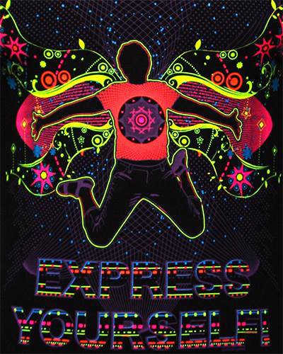 Футболка Express Youeself, светится в УФ