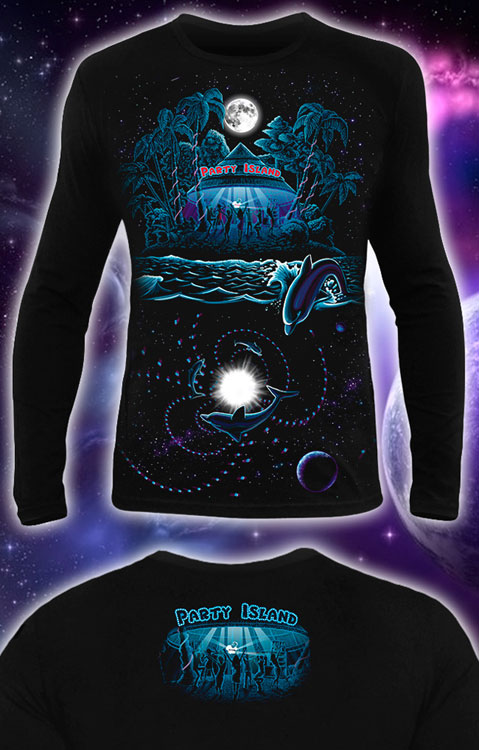 Party Island Longsleeve, glow in dark & UV