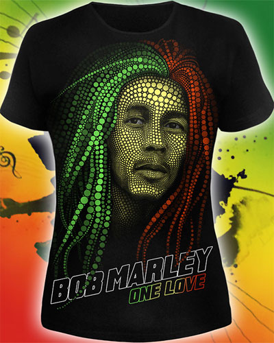 Футболка Bob Marley, светится в темноте и УФ Футболка Bob Marley, светится в темноте и УФ