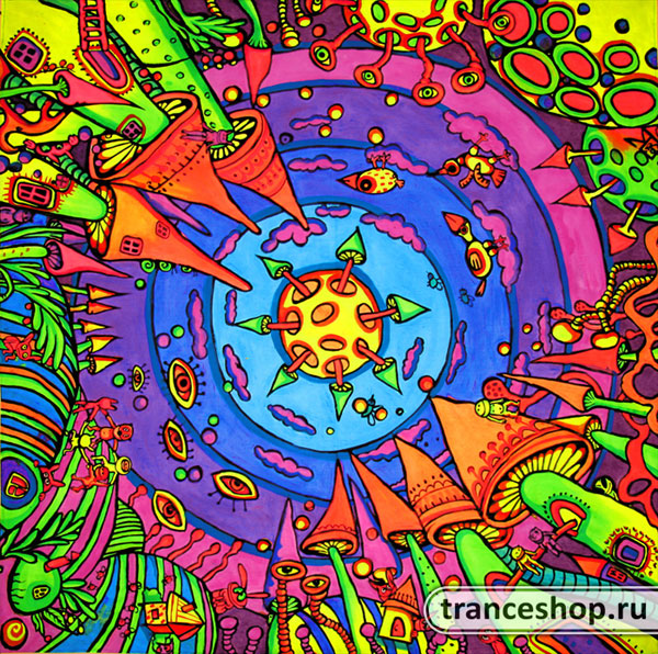 World-2 UV banner, glow in UV