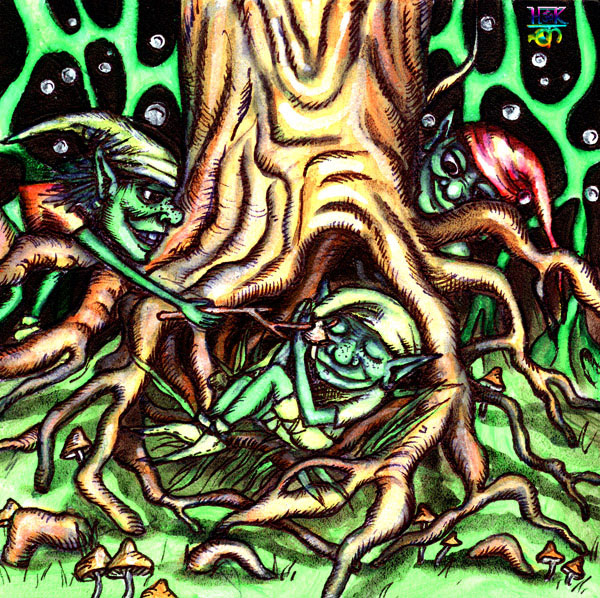 12 - Forest inhabitants Picture, glow in UV