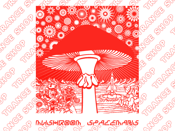 Футболка Mushroom spacemans, светится в УФ
